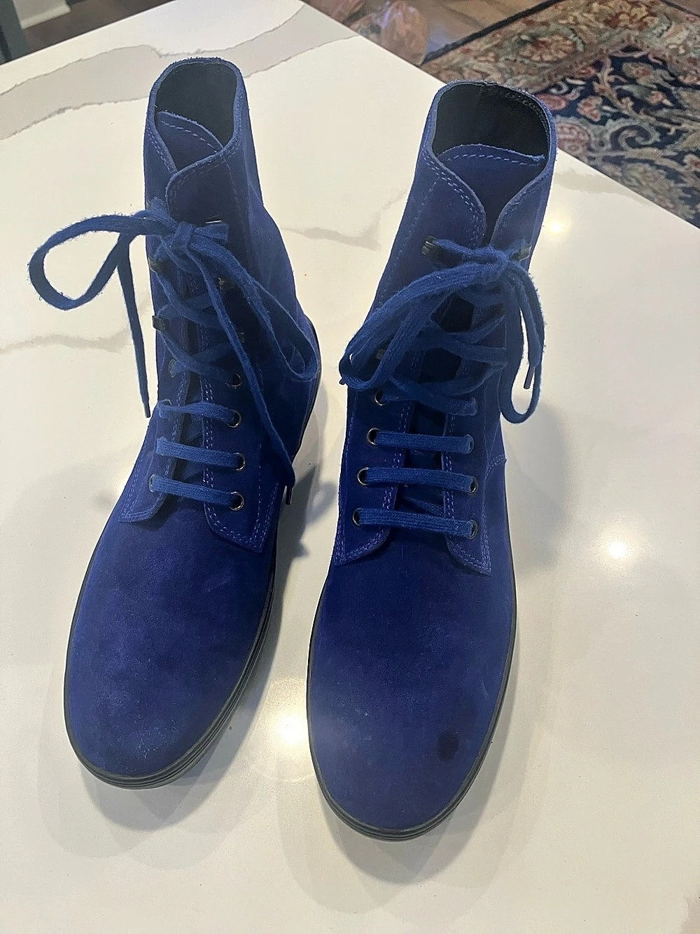 Tod's women's Blue Lace-Up Boots
